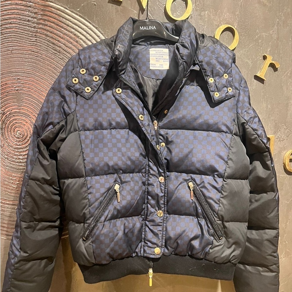 Baum und Pferdgarten blue Puffer EU 40 checkered Winter Designer Outerwear
